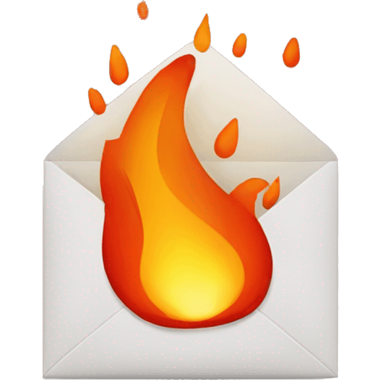 fire coming out of an envelope emoji