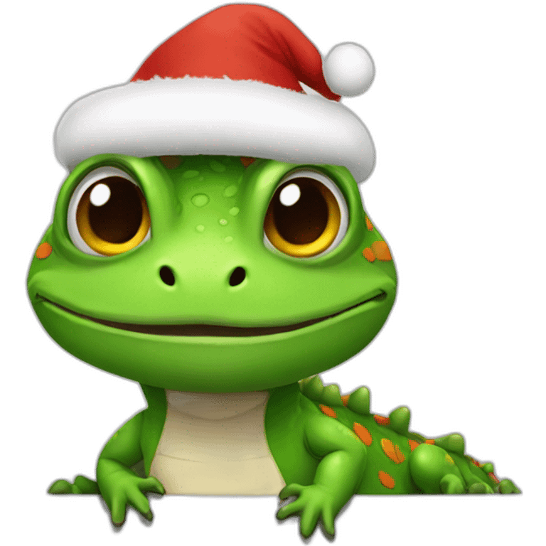 lizard santa emoji