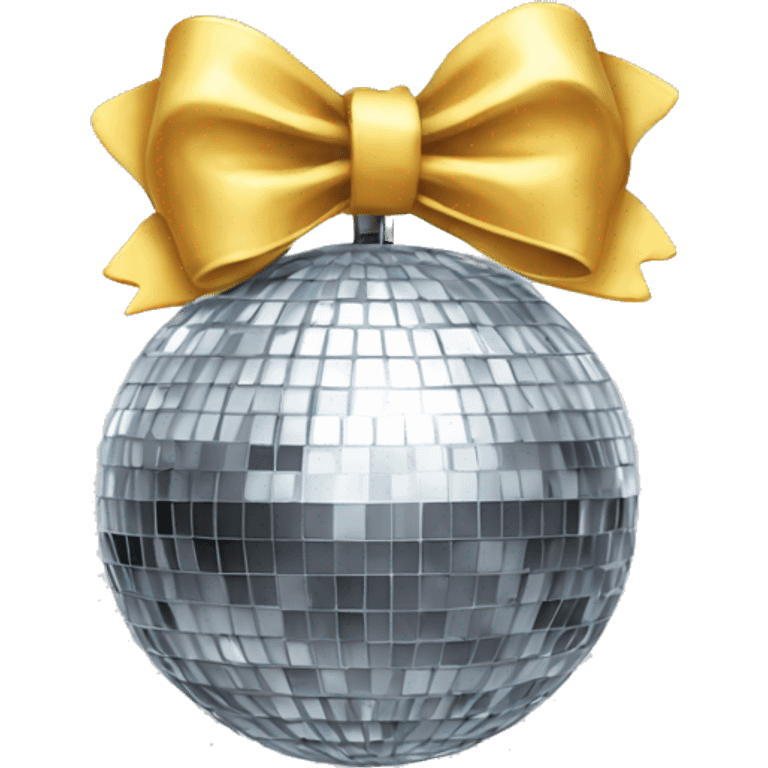 Disco ball with bow on top emoji