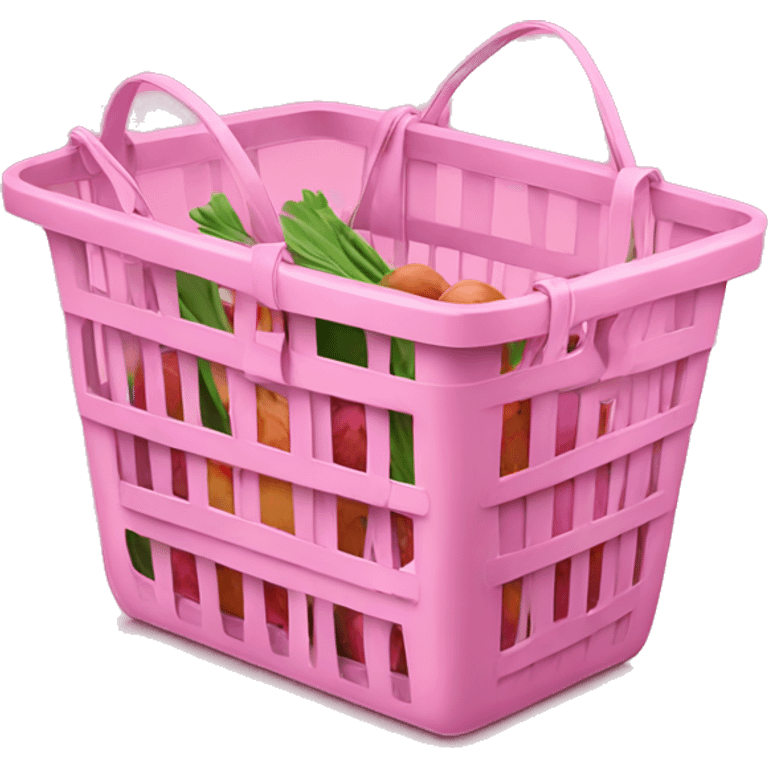 pink grocery basket emoji