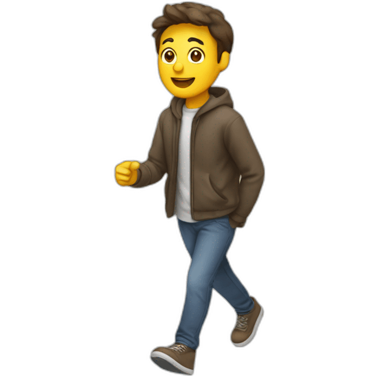 Une personne qui marche sur un escrement emoji