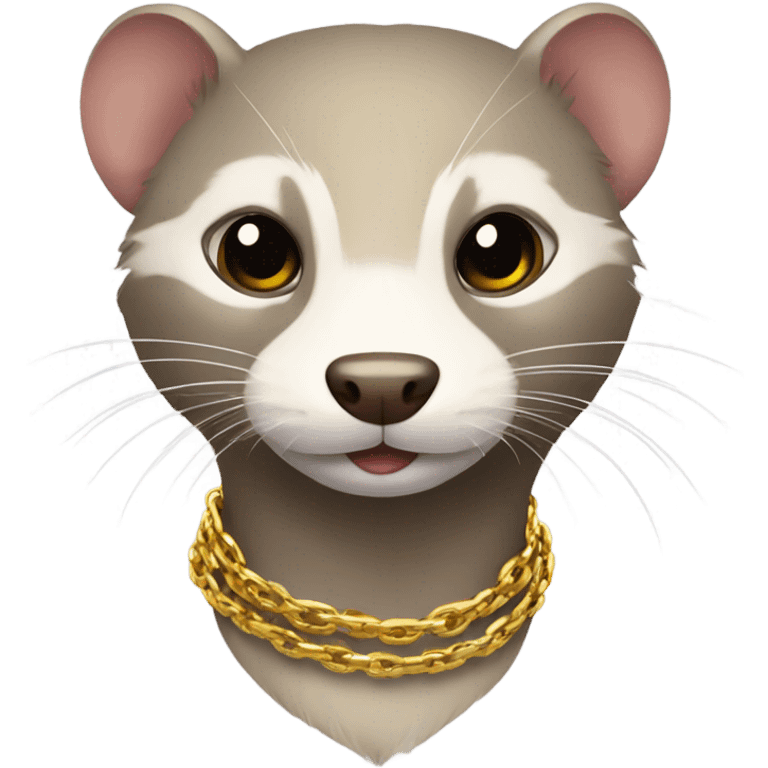 Ferret with gold chains emoji