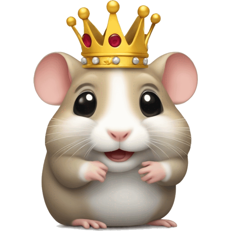 hamster in crown calls on the phone emoji