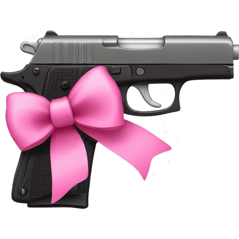 gun with pink bow emoji