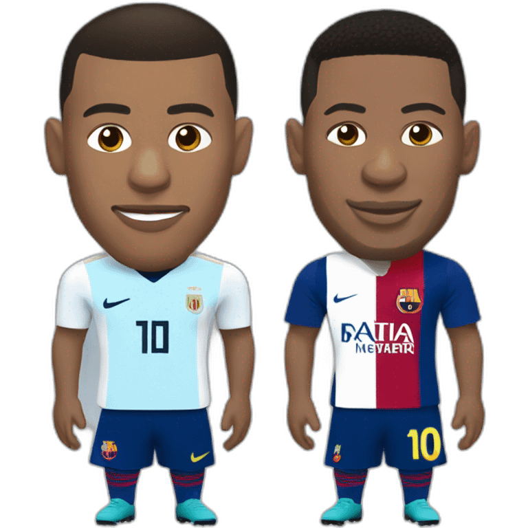 Mbappé et messi emoji