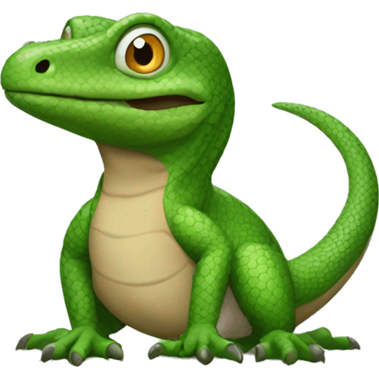 Cartoon monitor lizard emoji