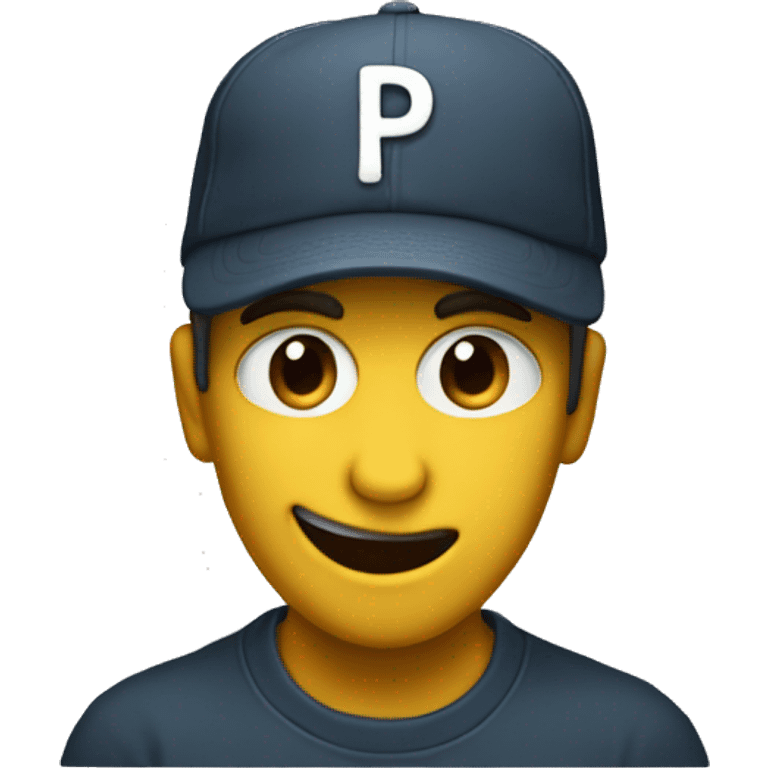 letter p but disguise as a people emoji