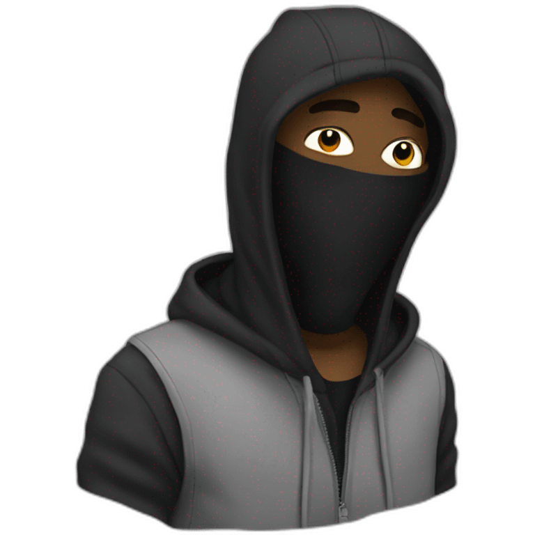 rapper with balaclava emoji