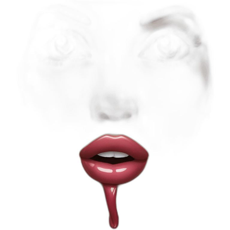 Hyper-realistic painting samantha saint tongue out emoji