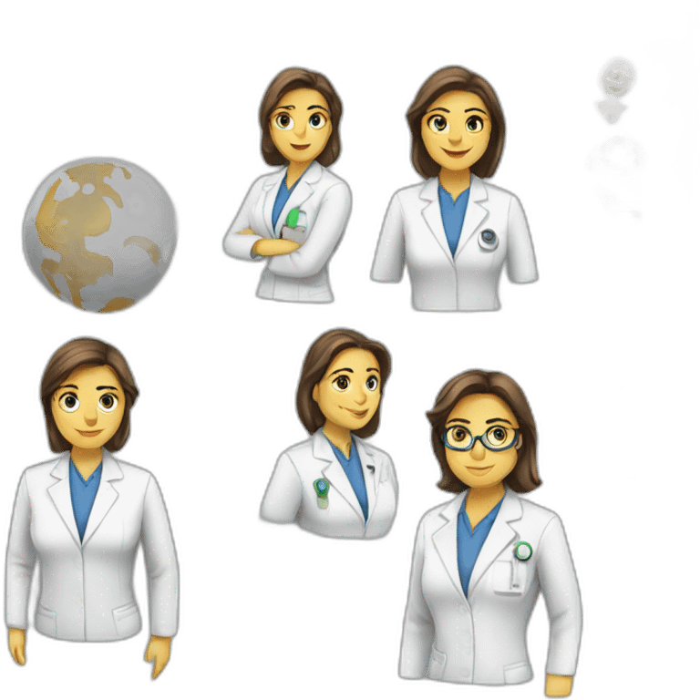 Représentation scientifique corp féminin emoji