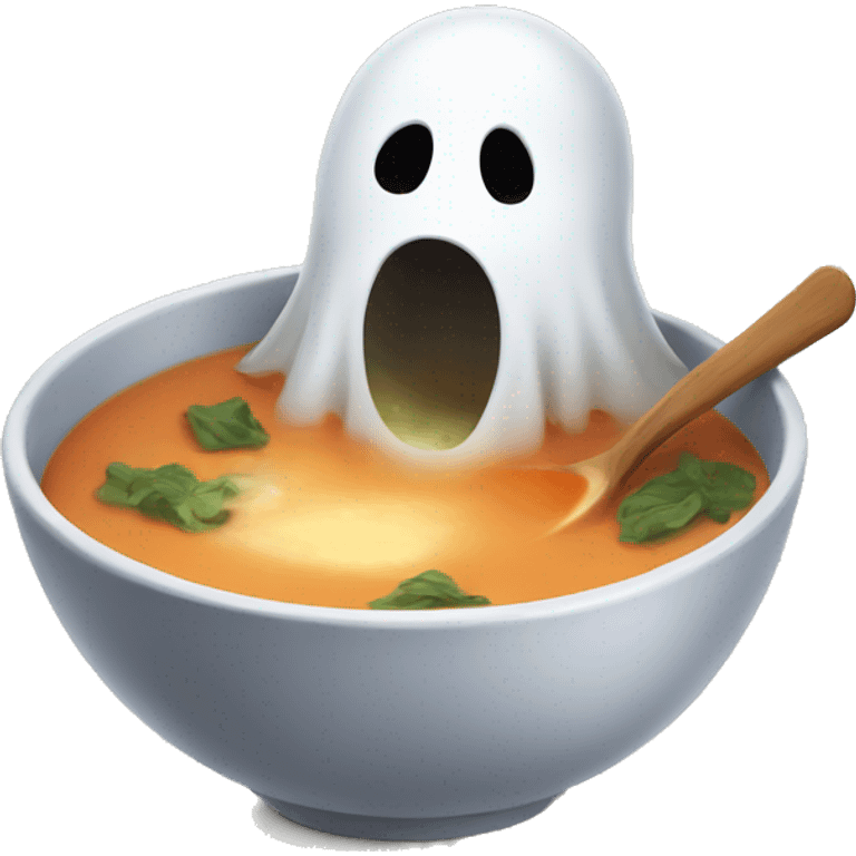 Ghost eat soup  emoji