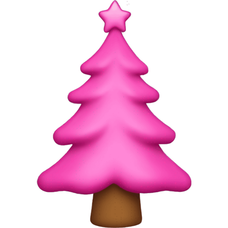 Pink Christmas tree  emoji