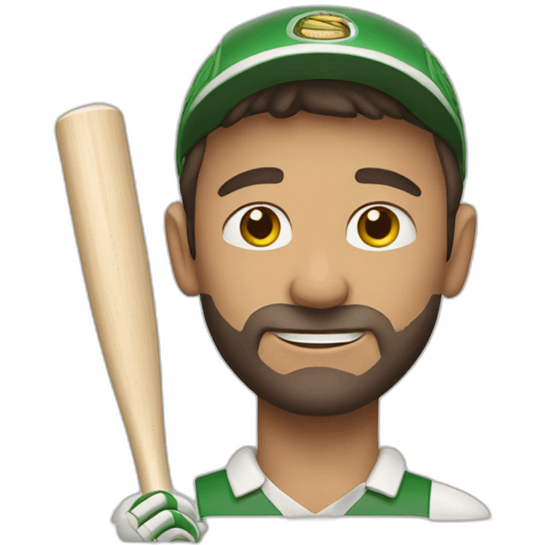 Man with cricket bat  emoji