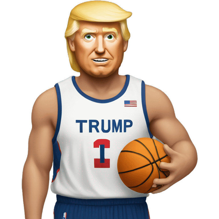 Trump playing basketball emoji