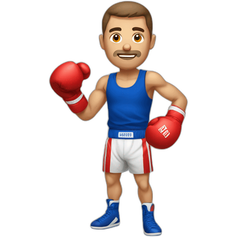 Boxing sportsman Russian  emoji