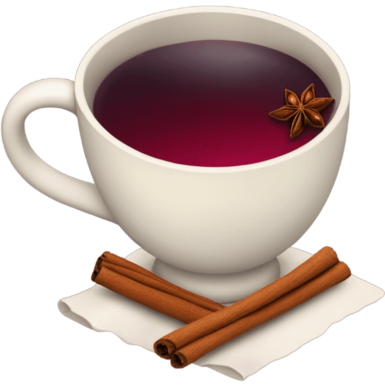 Mulled wine with star anise emoji