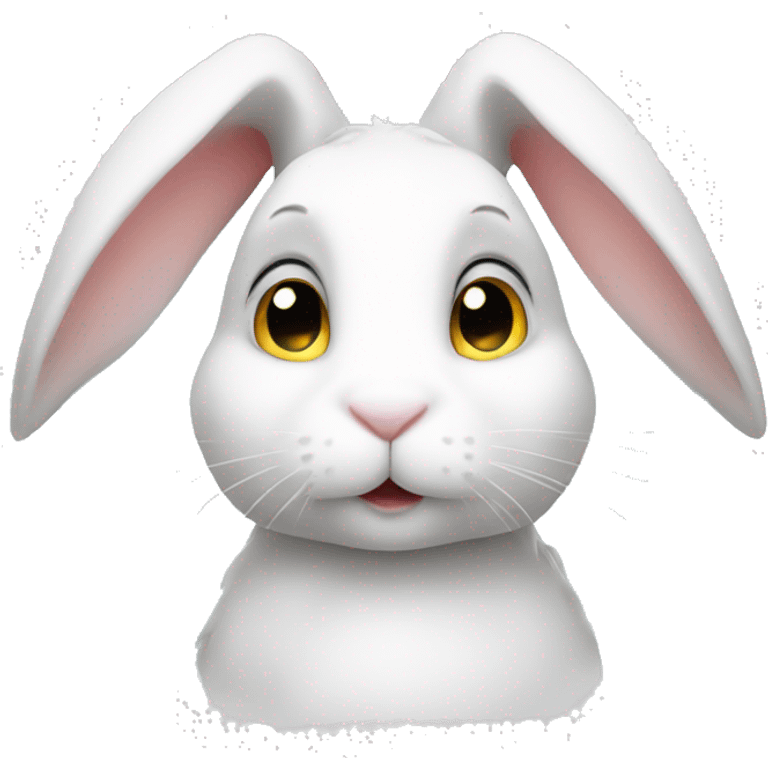 White bunny with halo  emoji