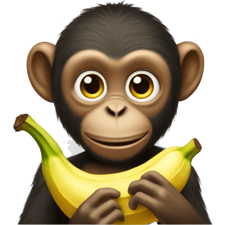 Monkey holding banana  emoji