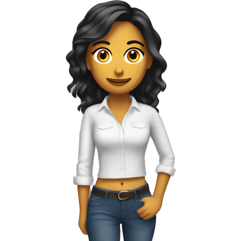 Chica morena marketing digital  emoji