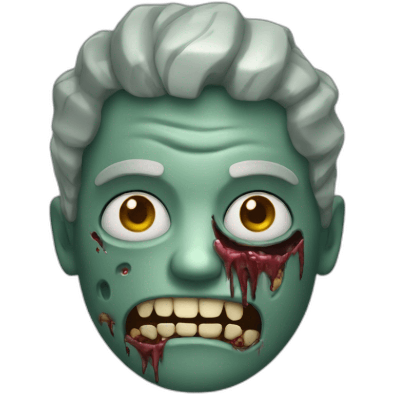 Une tete de zombie emoji