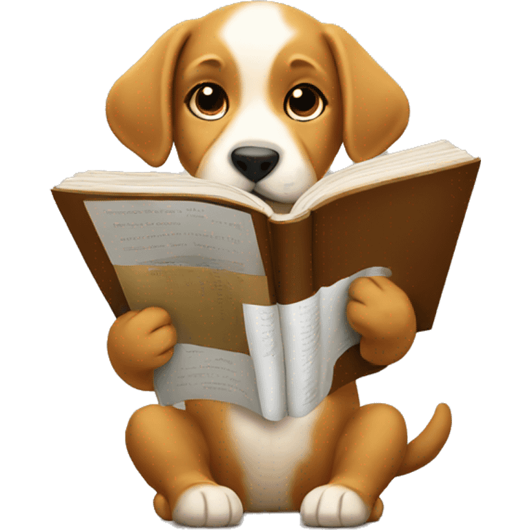 reading puppy emoji