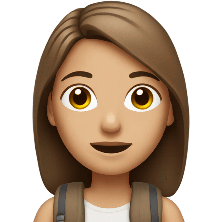 Travel girl brown hair  emoji