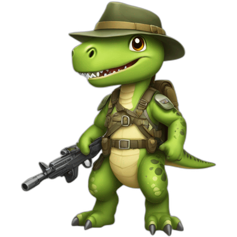 dinosaure chasseur emoji