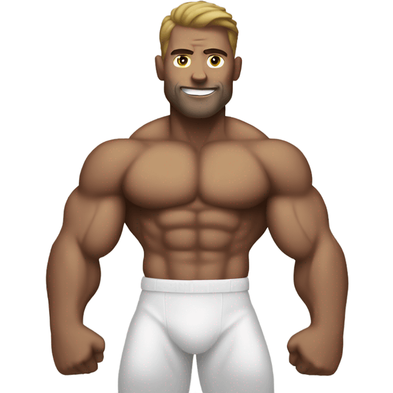 Super muscle white man emoji