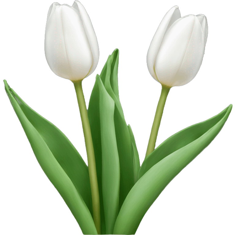 White tulips  emoji