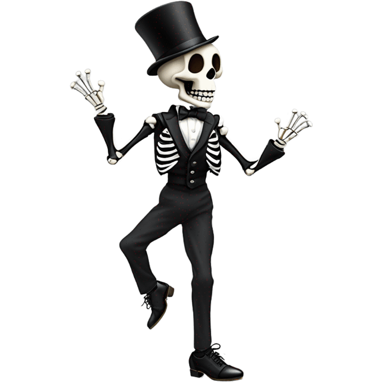 Tap dancing skeleton  emoji