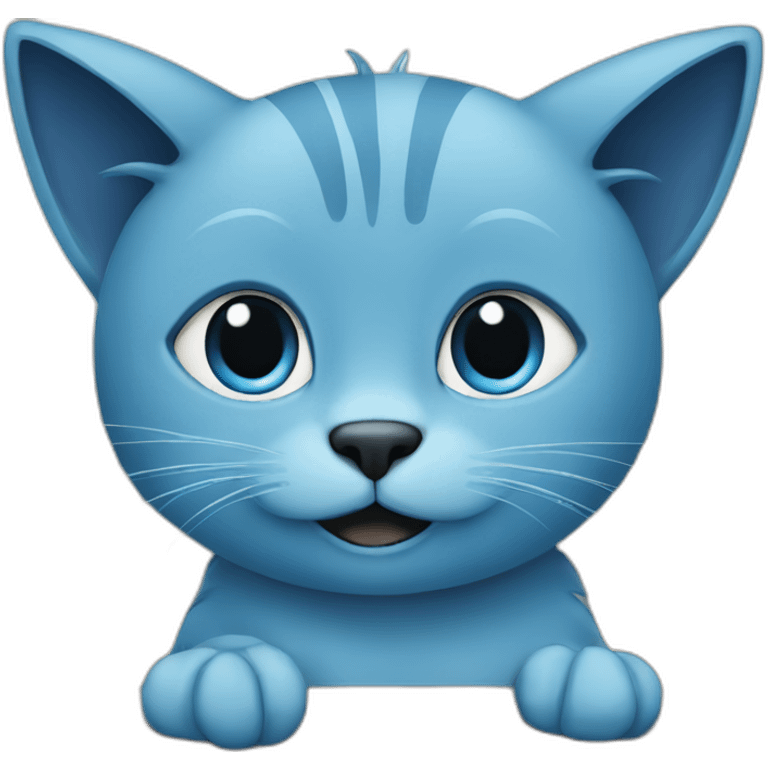 blue-Cat-sit-on-laptop emoji