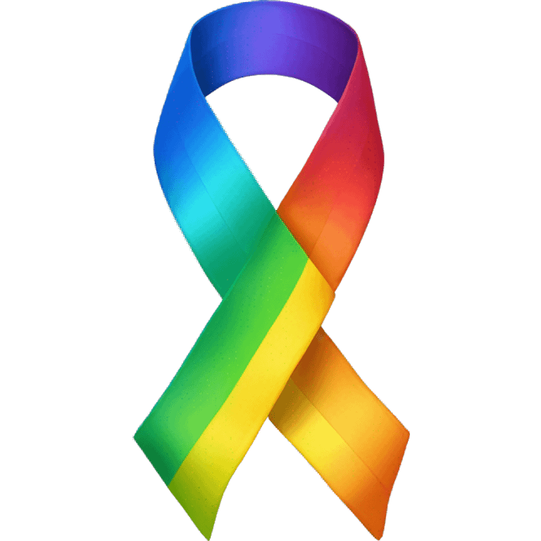 Rainbow ribbon emoji