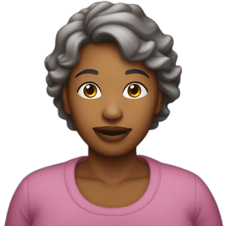 une maman dans un hipopotame emoji