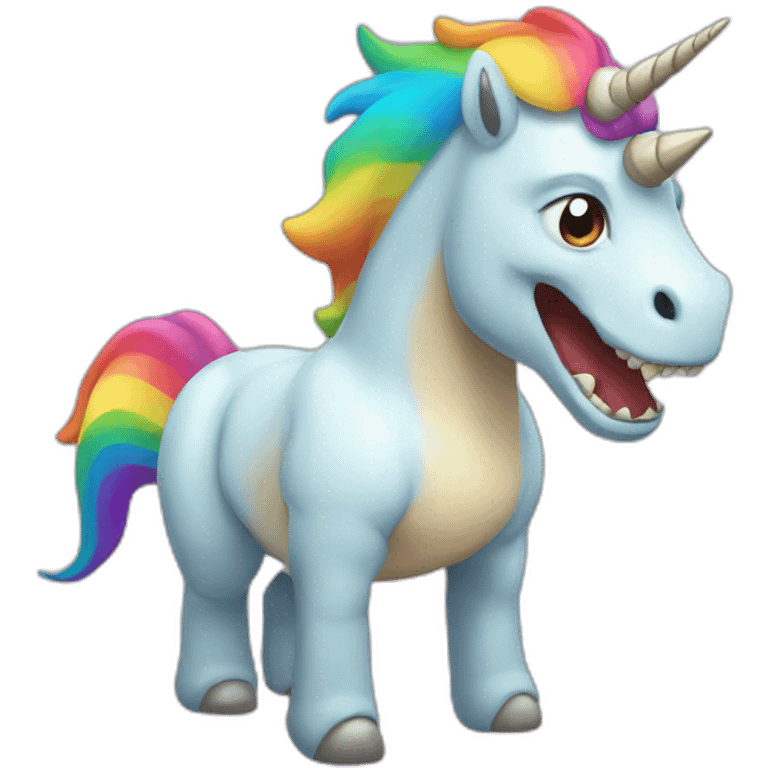 unicorn-tyrannosaurus-rainbow emoji