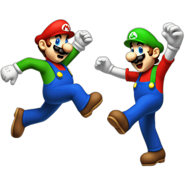 mario and luigi dancing emoji