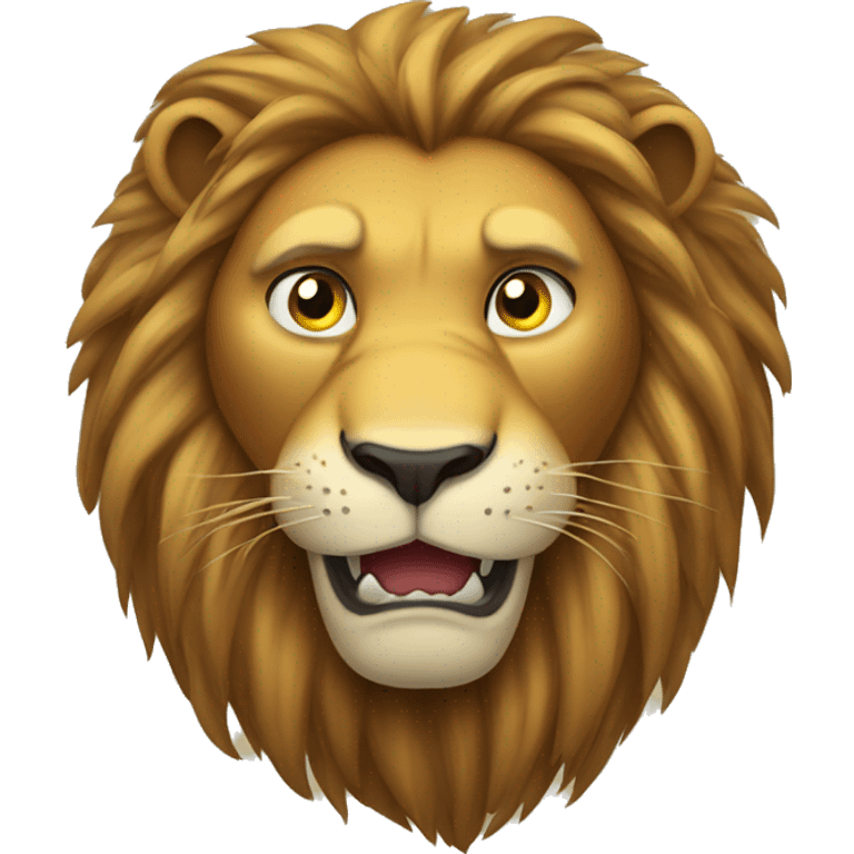 Lion showing disgust emoji