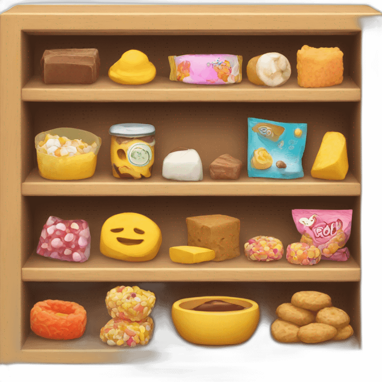 drawer with sweet snacks emoji