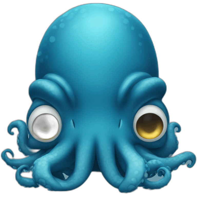 cute blue kraken sad emoji