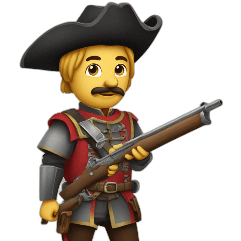 conquistadors avec un fusil emoji