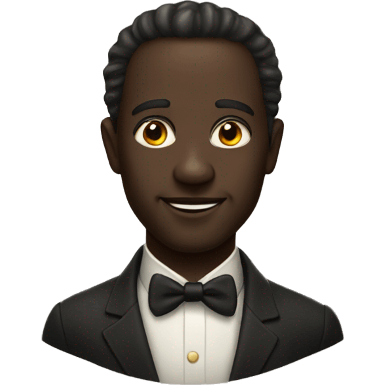 charming dark-skinned gentleman portrait emoji