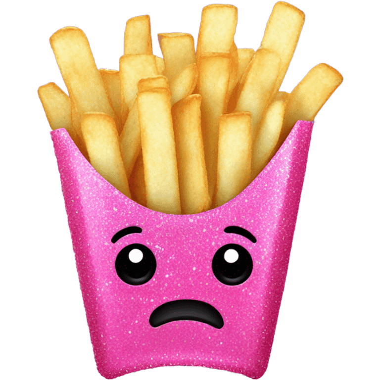 Pink hot chips with glitter  emoji