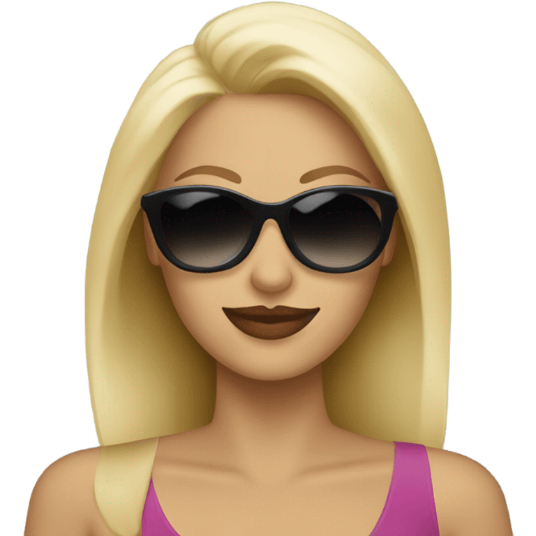 blonde beauty in sunglasses emoji