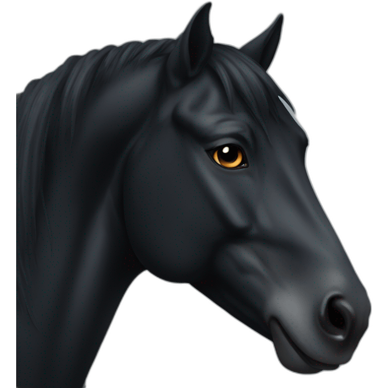 black horse face emoji