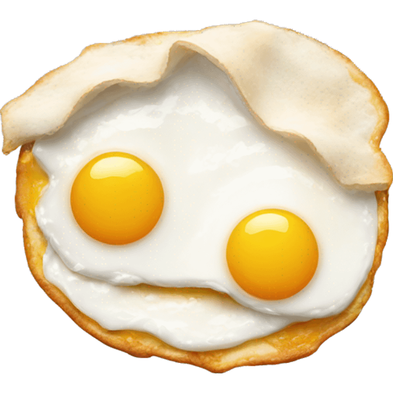 Fried egg with happy face emoji