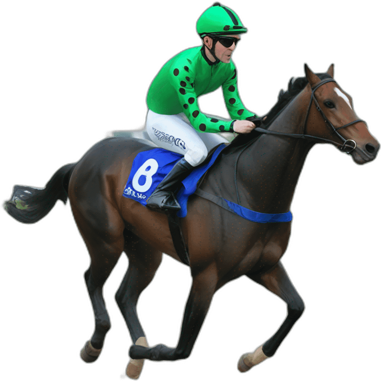 paul townend jockey dark green polka dot emoji