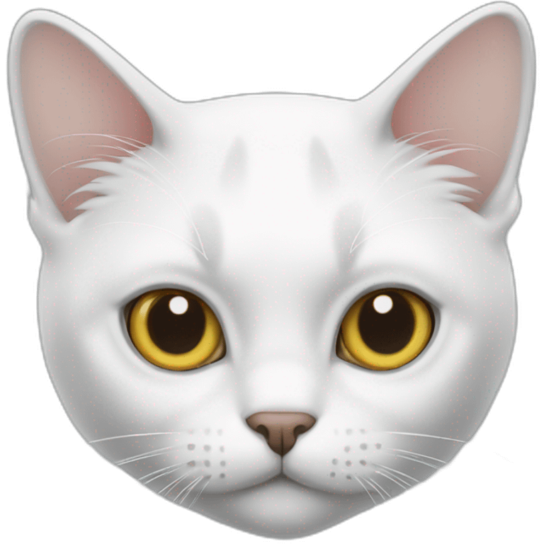 white cat with one eye pirate emoji