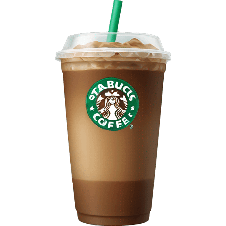 brown starbucks iced coffee cup emoji