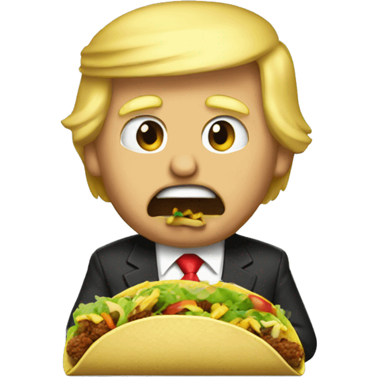 Donald trump eating tacos emoji