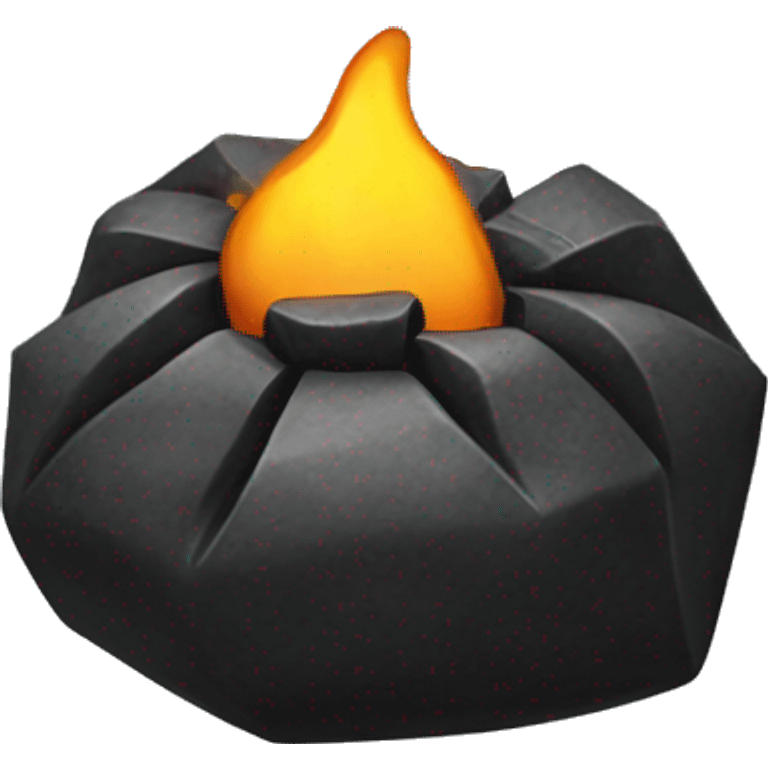 Lump Coal with a bow emoji