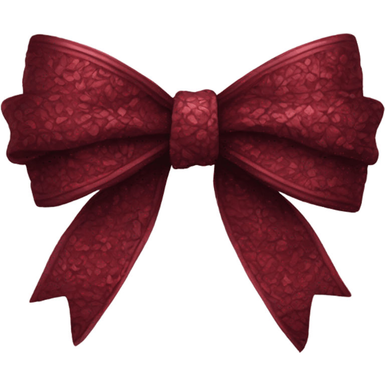 Dark red bow  emoji